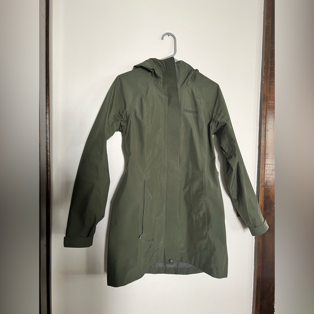 Marmot Essential Rain Jacket Olive Size Small